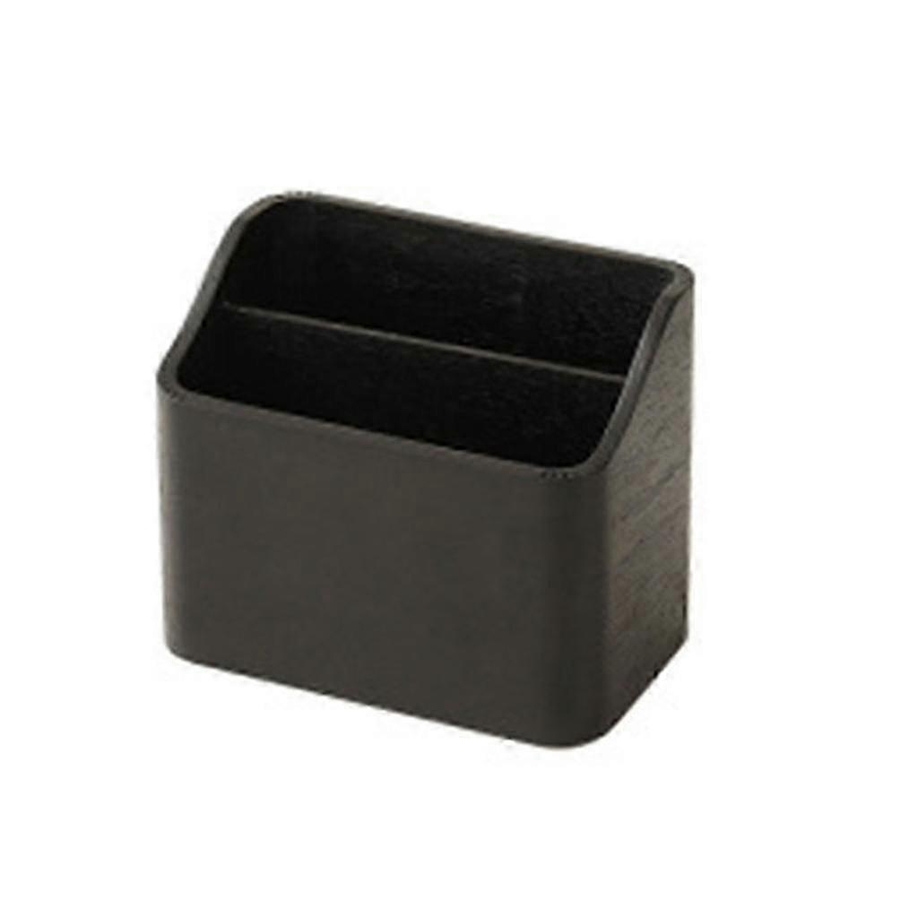 Wood Remote Control Holder Caddy Organizer Desktop Storage with 2 Compartments