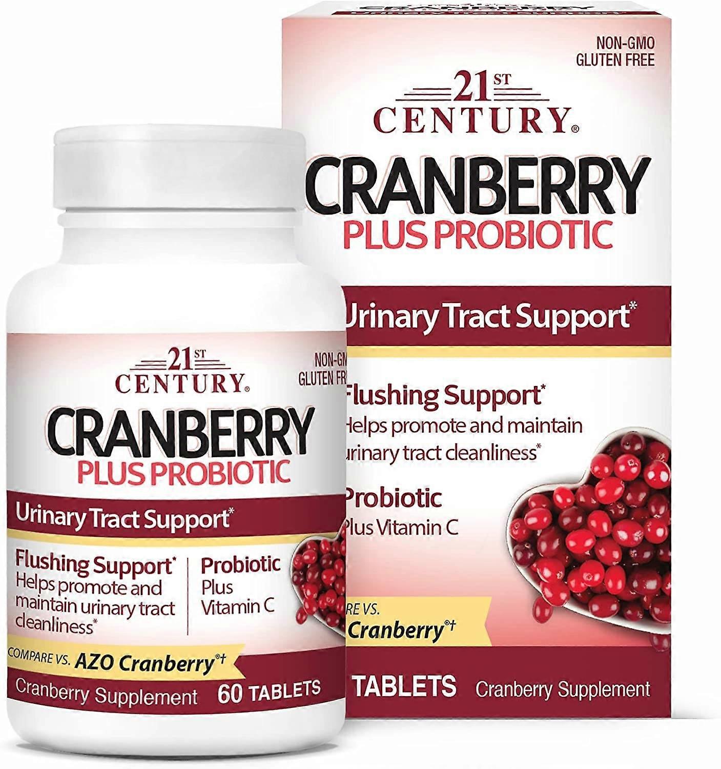Probiotique 21st Century Cranberry Plus, comprimés, 60 ch.