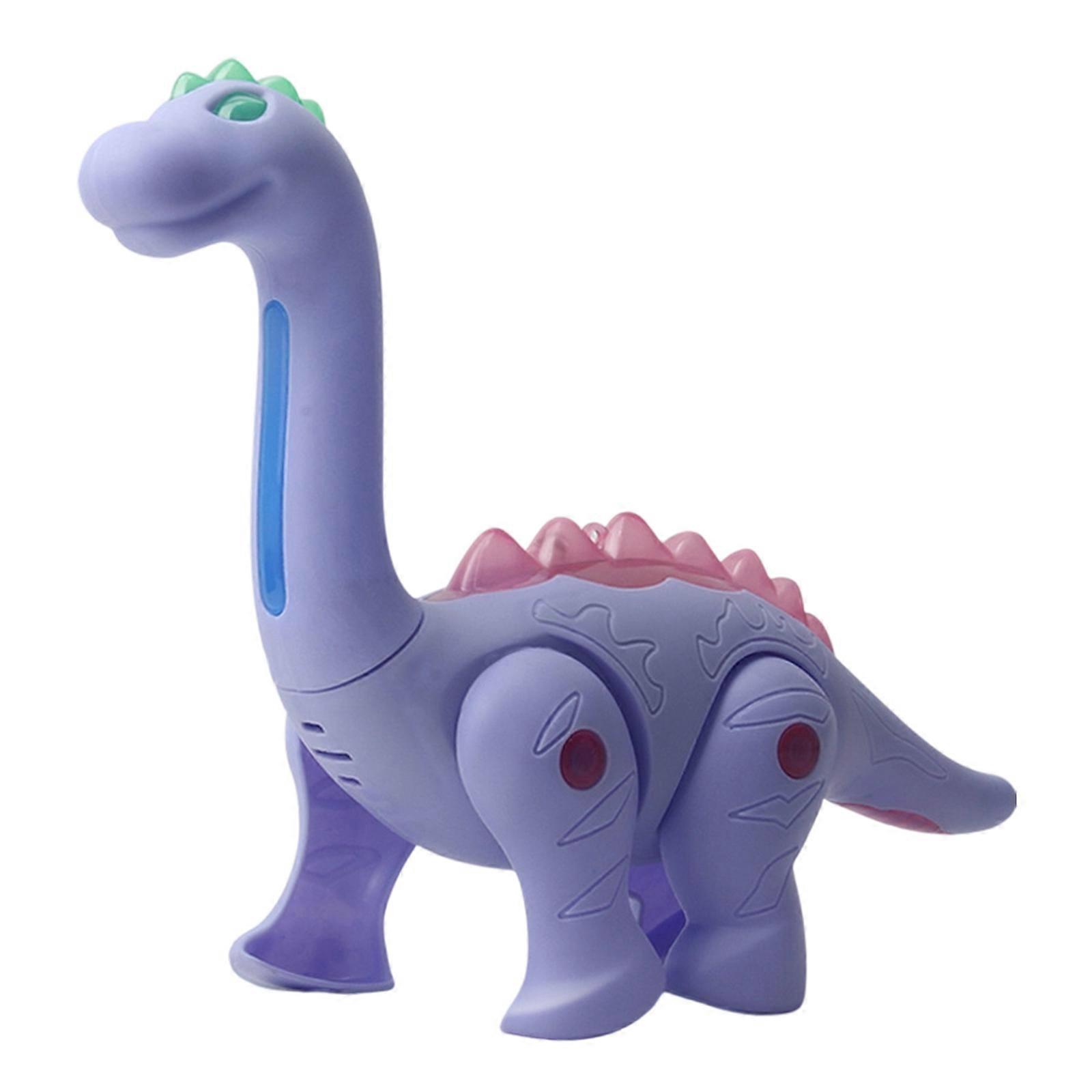 Electric Dinosaur Robot Toy with Robotic Movement and Dynamic Music Effects Crawl Learning Toy Animal for Toddler Fun  Purple