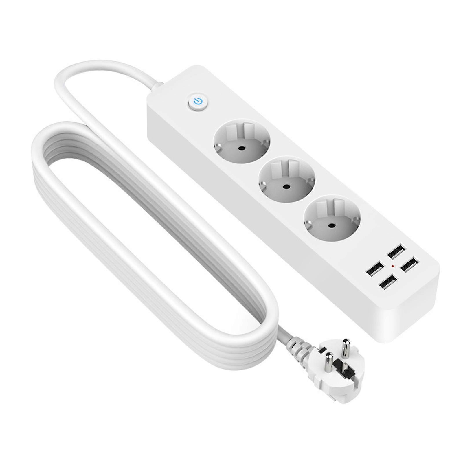 2200W Convenient 4 USB Charging Block Power Strips Portable Extension Socket for Multiple Device Outlet Extenders Multicolor