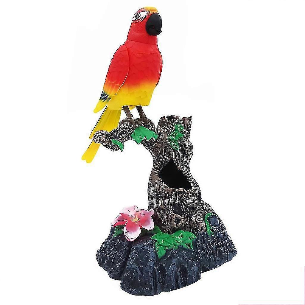 ببغاء إلكتروني لطيف يتحدث ويكرر ما تقوله لعبة حيوان بلاستيكية ببغاء