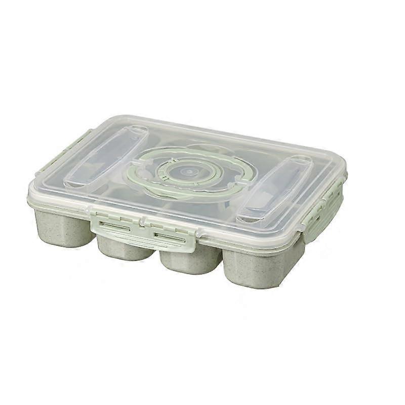 with Handle, 10Compartment LeakProof Bento Tray for Picnic, Travel, Office Food Storage