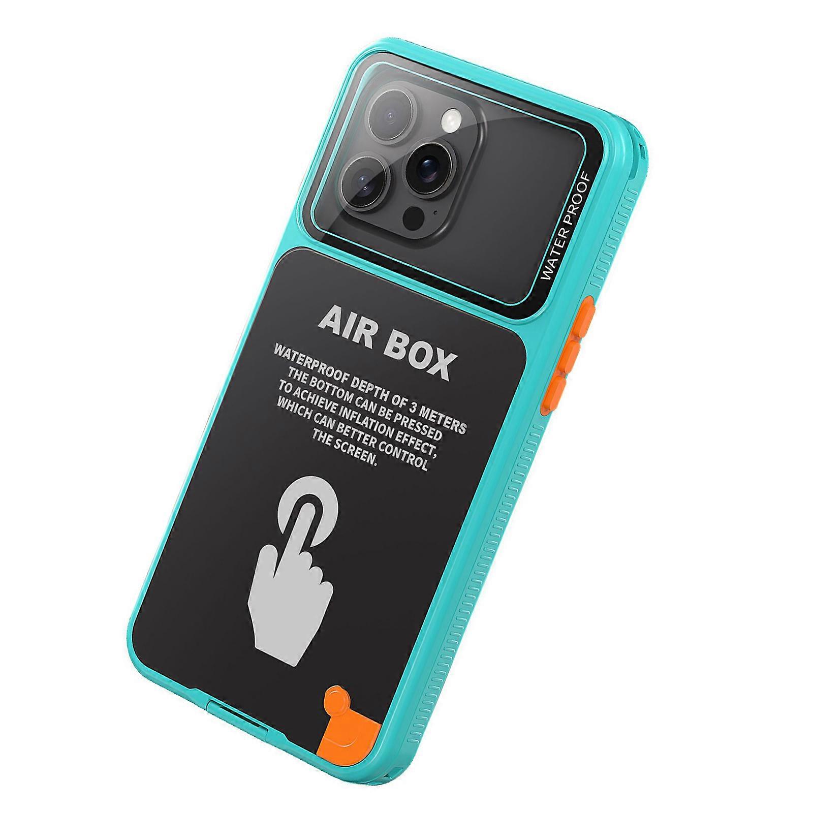 Waterproof Case Shockproof Dustproof Phone Case with Builtin Screen Protector, Full Body Protective Case 6.1''/ 6.7''  grass blue BBB