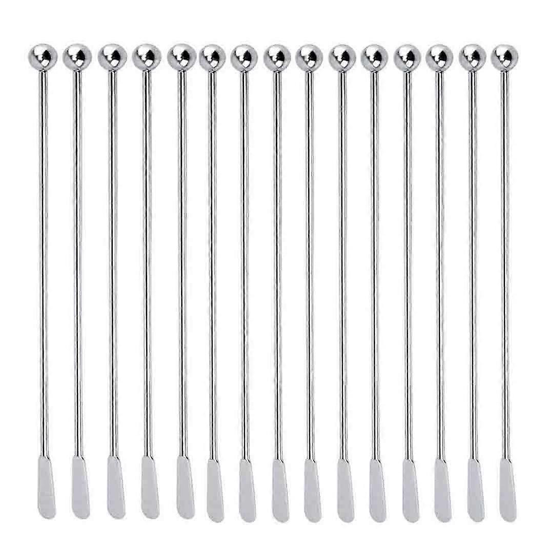 15 Pcs Reusable Swizzle Sticks with Small Rectangular Paddles