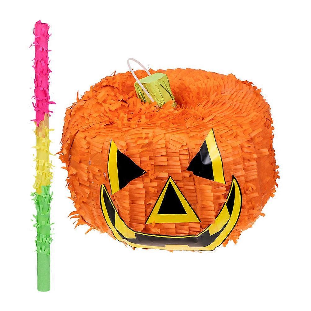 Halloween Pinata Set Ideal for Events Birthdays Crafted from Orange Paper Material