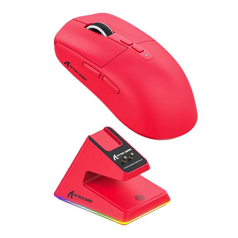 Attack Shark X6 PAW3395 Bluetooth Mouse Tri-Mode Connection Red