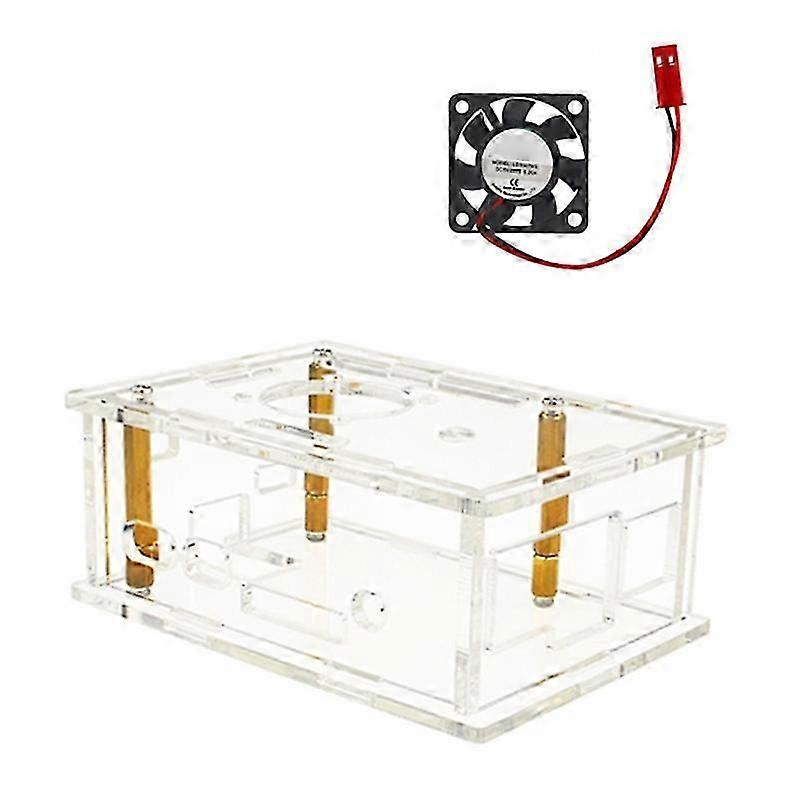 Clear Acrylic Case Optional Cooling Fan for Orange Pi CM4 Protector Box
