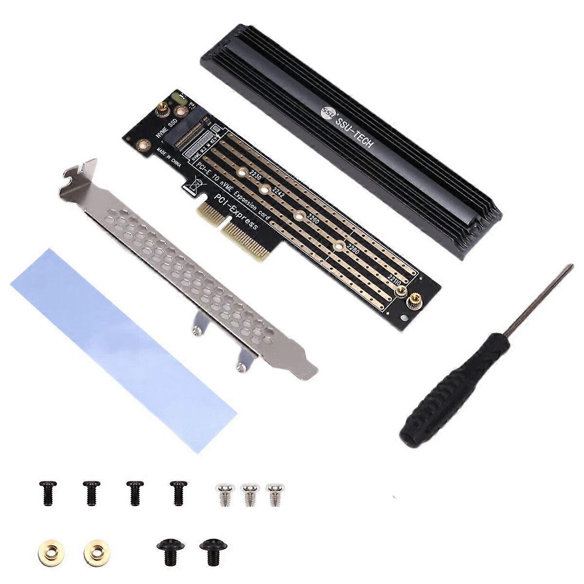 PCI-E 4.0 to M.2 NVMe Expansion Card 64Gbps M.2 NVME to PCIe 4.0 Adapter with Heatsink for Desktop