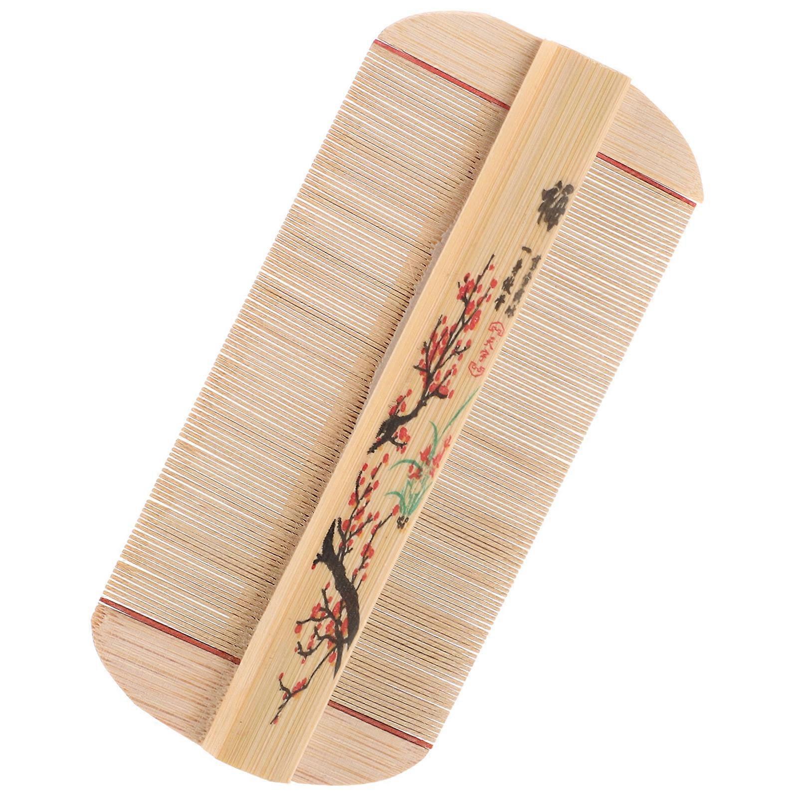 Double Sided Bamboo Comb for Scalp Cleaning 1 Piece Classic Durable Style