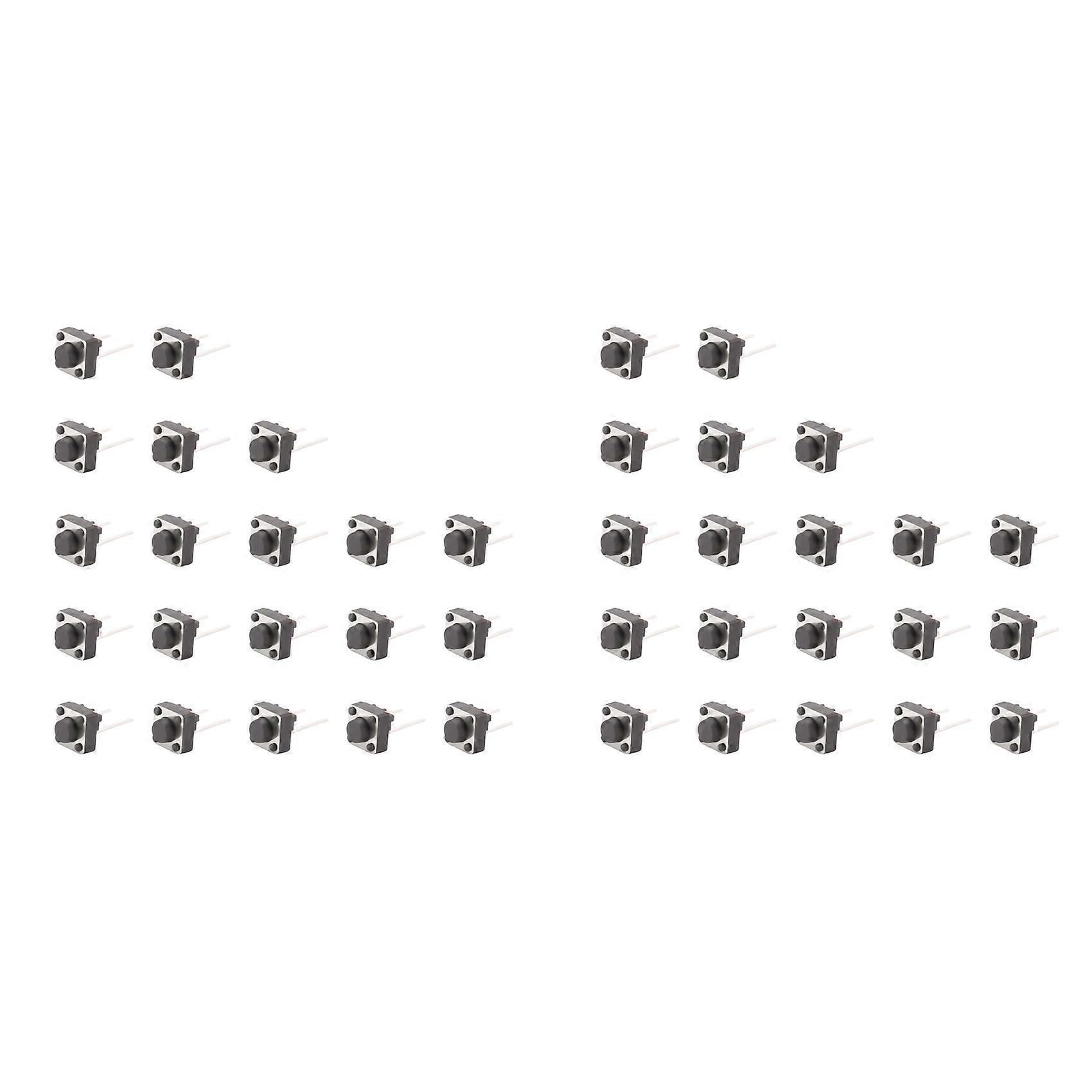 40 Pcs 6X6X5mm Momentary Tactile Tact Push Button Switch 2 Pin DIP Through Hole