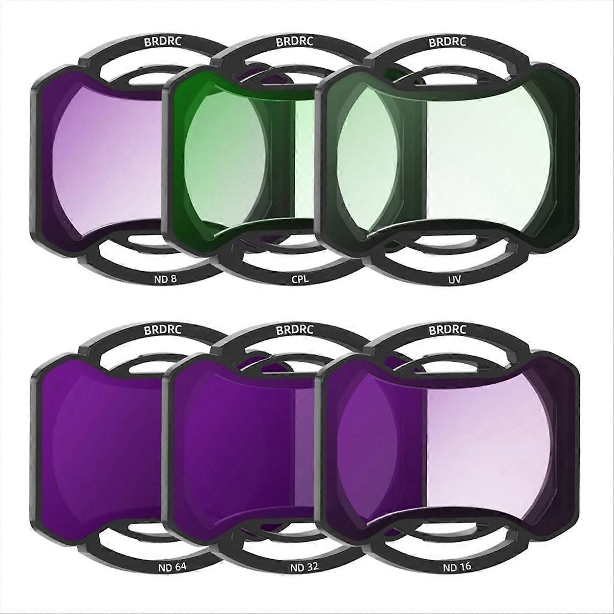 BRDRC Drone Lens Filter Set for DJI AVATA 2 UV CPL ND8 ND16 ND32 ND64