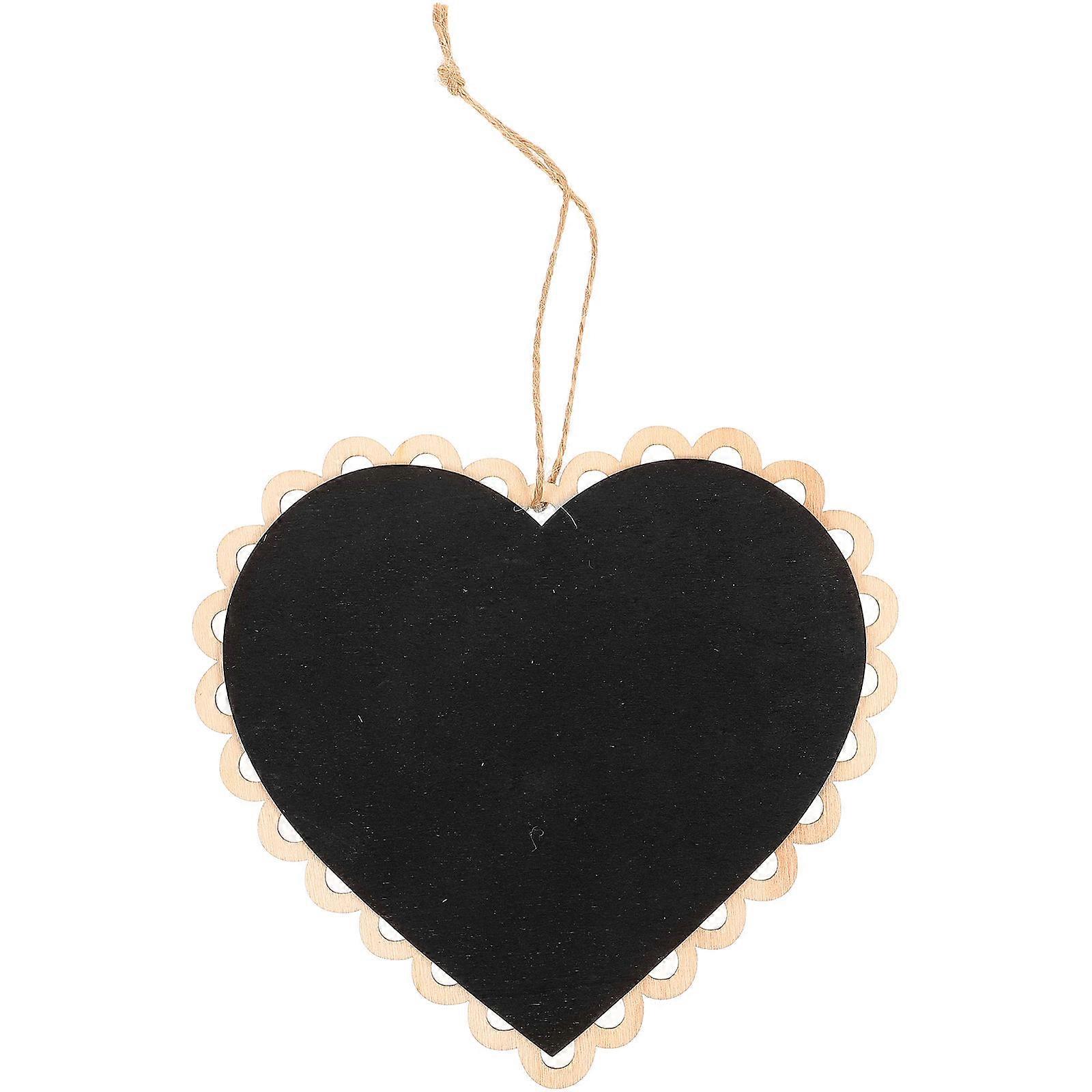 Heart Shaped Hanging Wooden Chalkboard Message Board