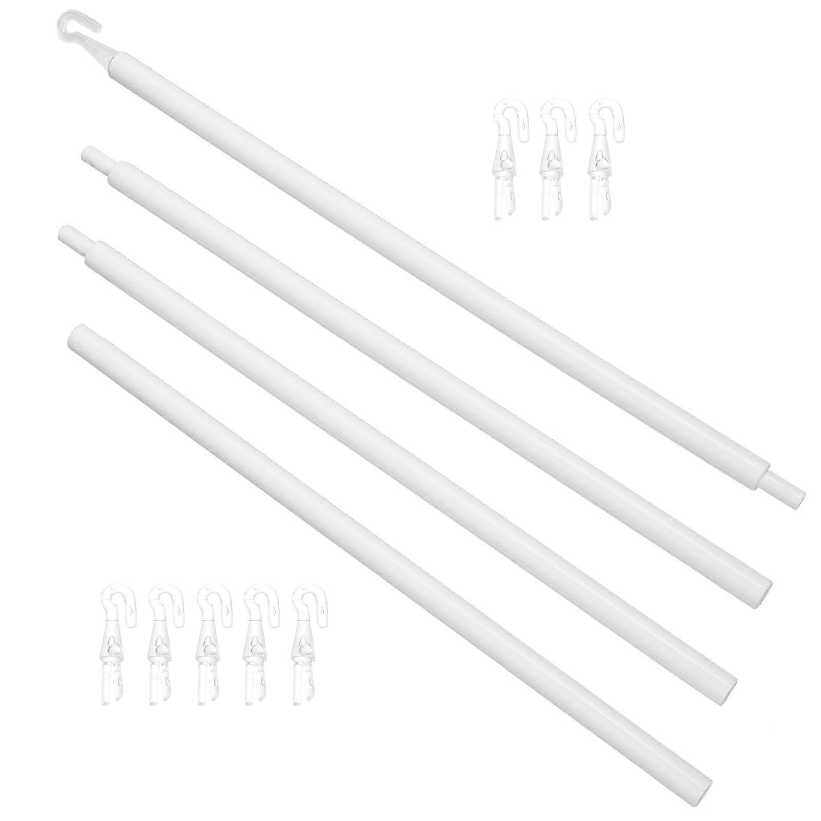 1 Set of Plastic Blind Detachable Wand Blind Tilt Wand Window Blind Opener with Hooks Blind Tilt Rod