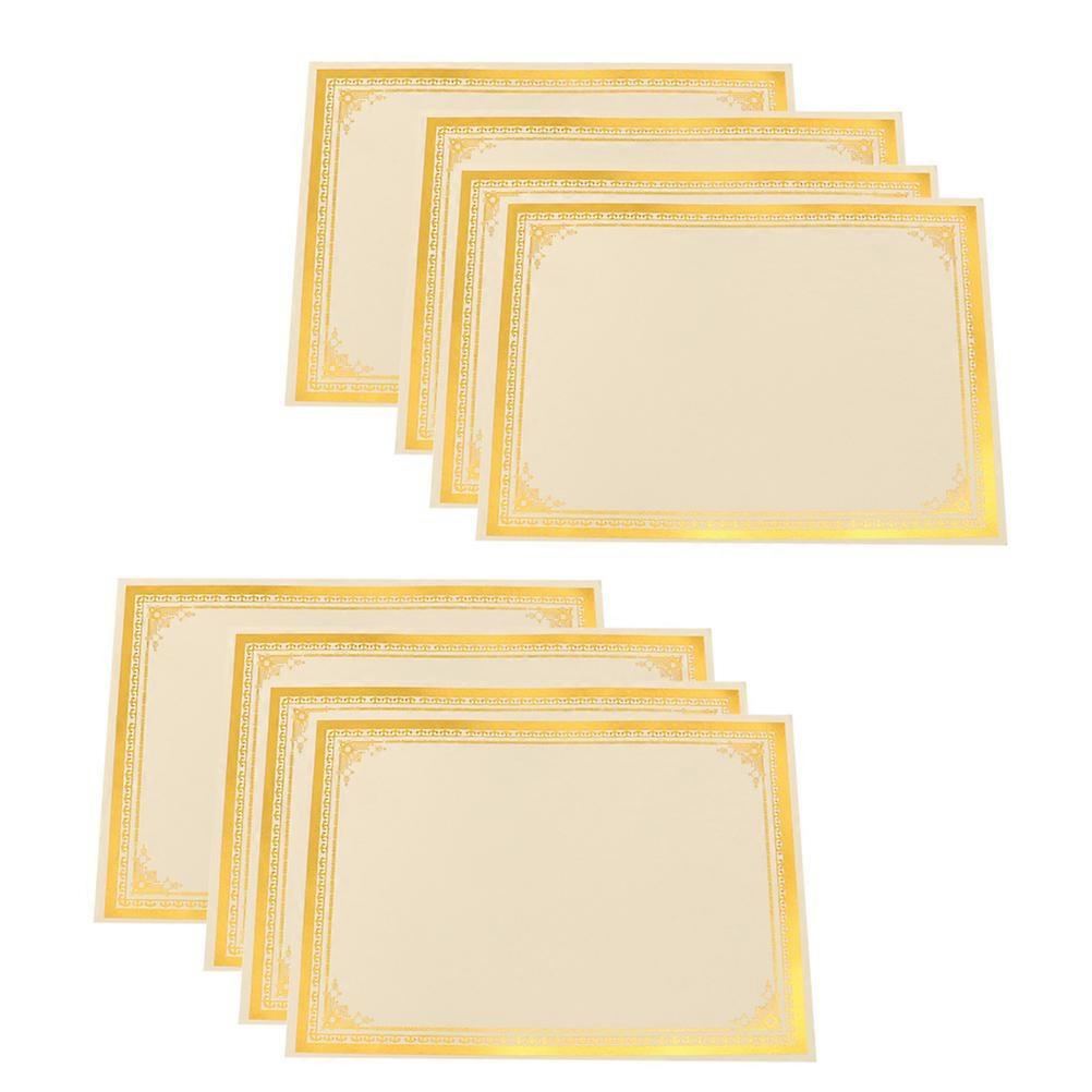 8 Sheets Blank A4 Certificate Paper Diploma Paper for Graduation Awards