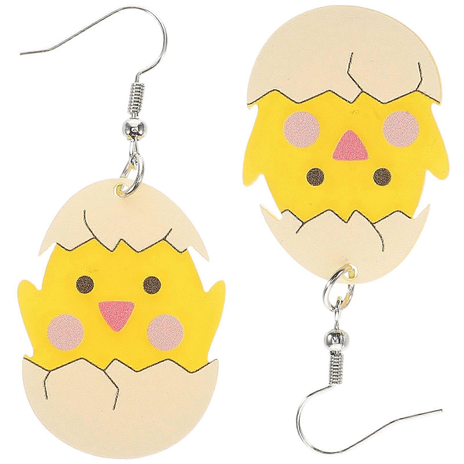 Easter Ear Accessories Acrylic Chick Earrings for Women 1Pair