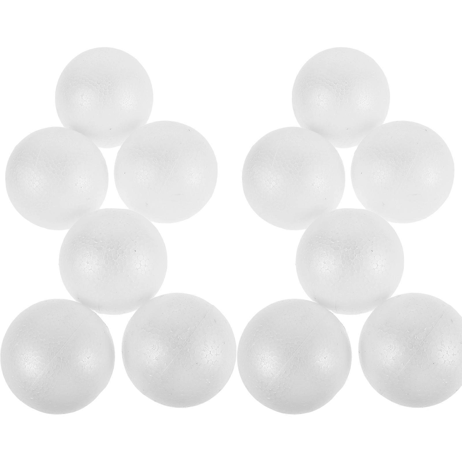 White Foam Balls Polystyrene Spheres for Wedding Decoration 12Pcs