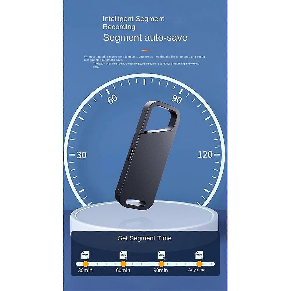 Mini High-Definition Voice Recorder Keychain Noise Reduction Portable Digital Voice Controlled Recording Pen Music Play