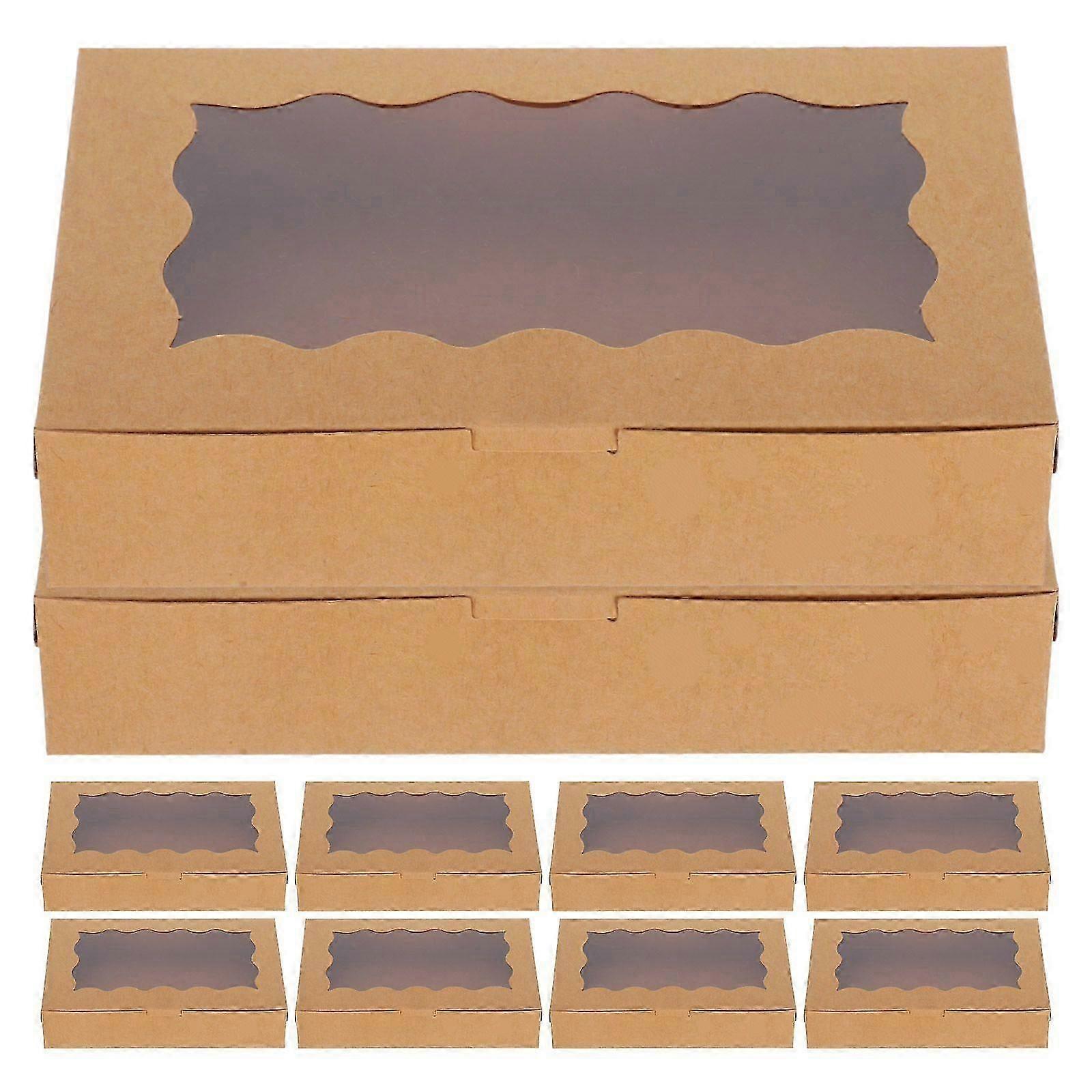 12pcs Pastry Boxes With Window Food Packaging Box With Window Cookie Box With Window Small Bakery Boxes Cookie Boxes Packaging Box
