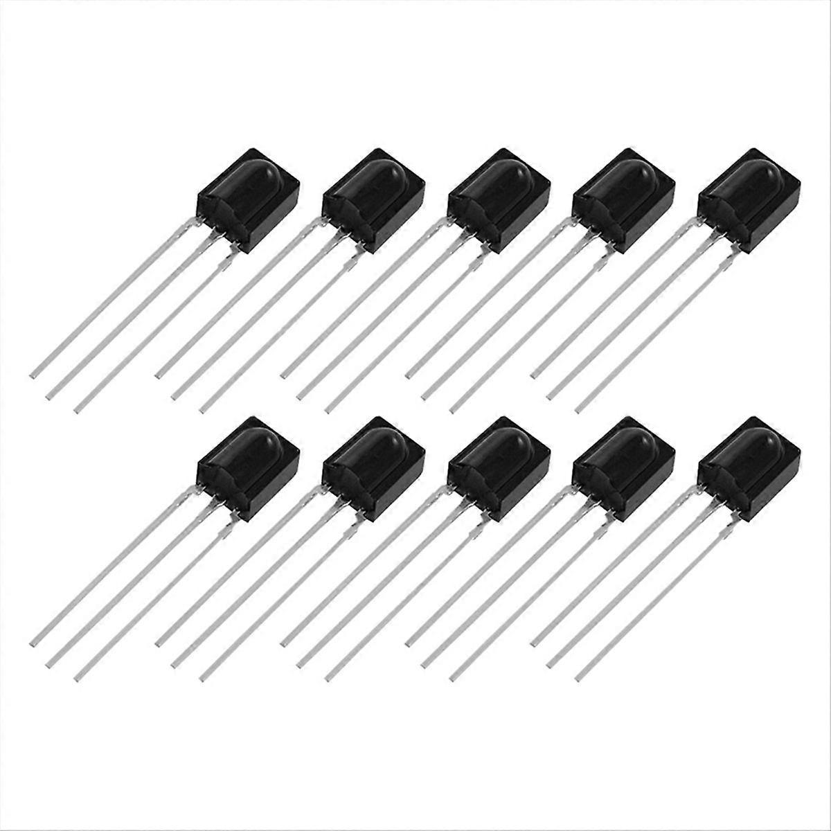 10 Pcs Reception Distance 15M VS838 IR Receiver Modules Black
