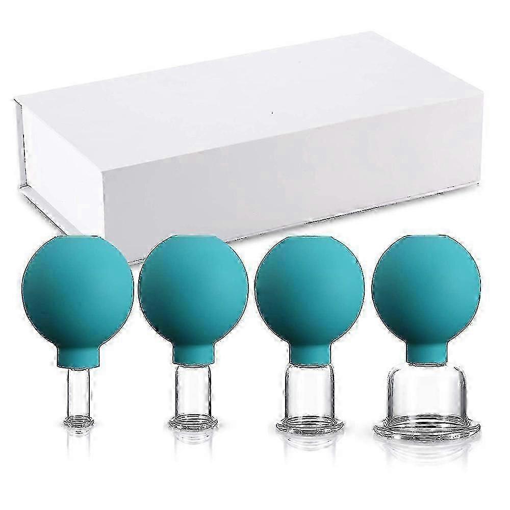 Cupping Glasses With Suction Ball [4 Pieces]