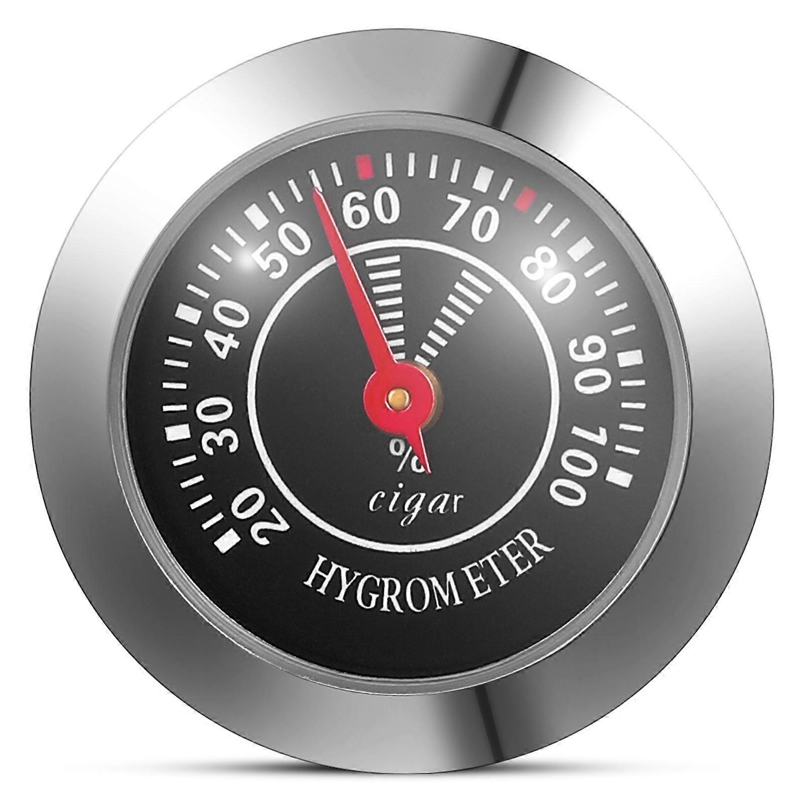 Mechanical Round Humidor Hygrometer Analog Cigar Box Gauge