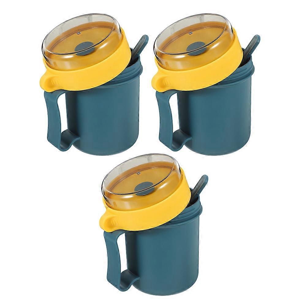 Microwave Safe Soup Mug with Lid and Spoon 3Pcs Breakfast Soup Container