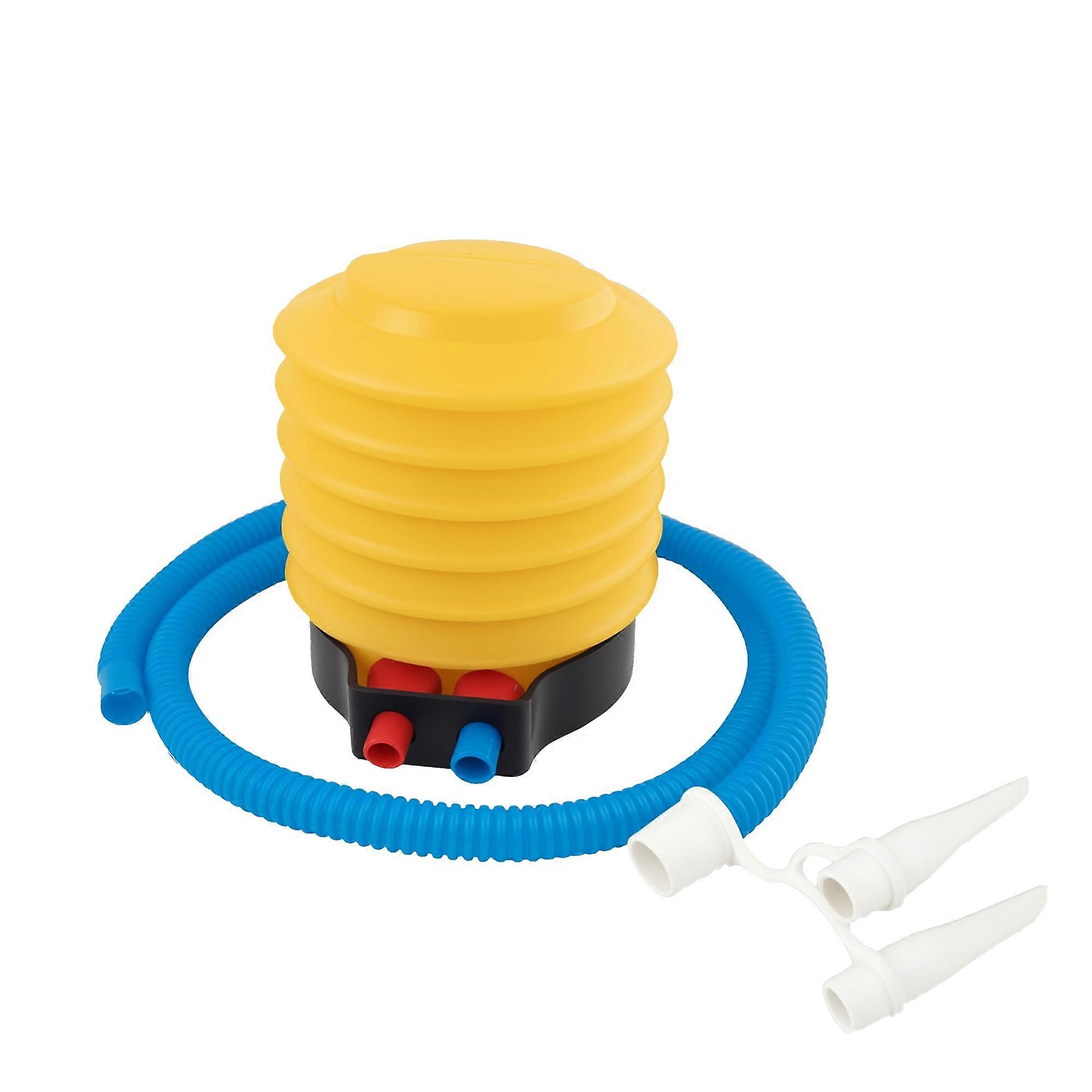 Foot Pump for Air Mattress and Inflatable Boat with Dual Tube Inflation and Universal Valve Adapters