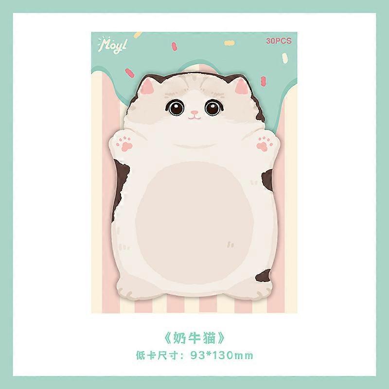 30 sheets Cat Sticky Notes for Students High-looking Memo Notes Sticky Tearable Note Pad Notepad Prizes Cute Stationary Supplies