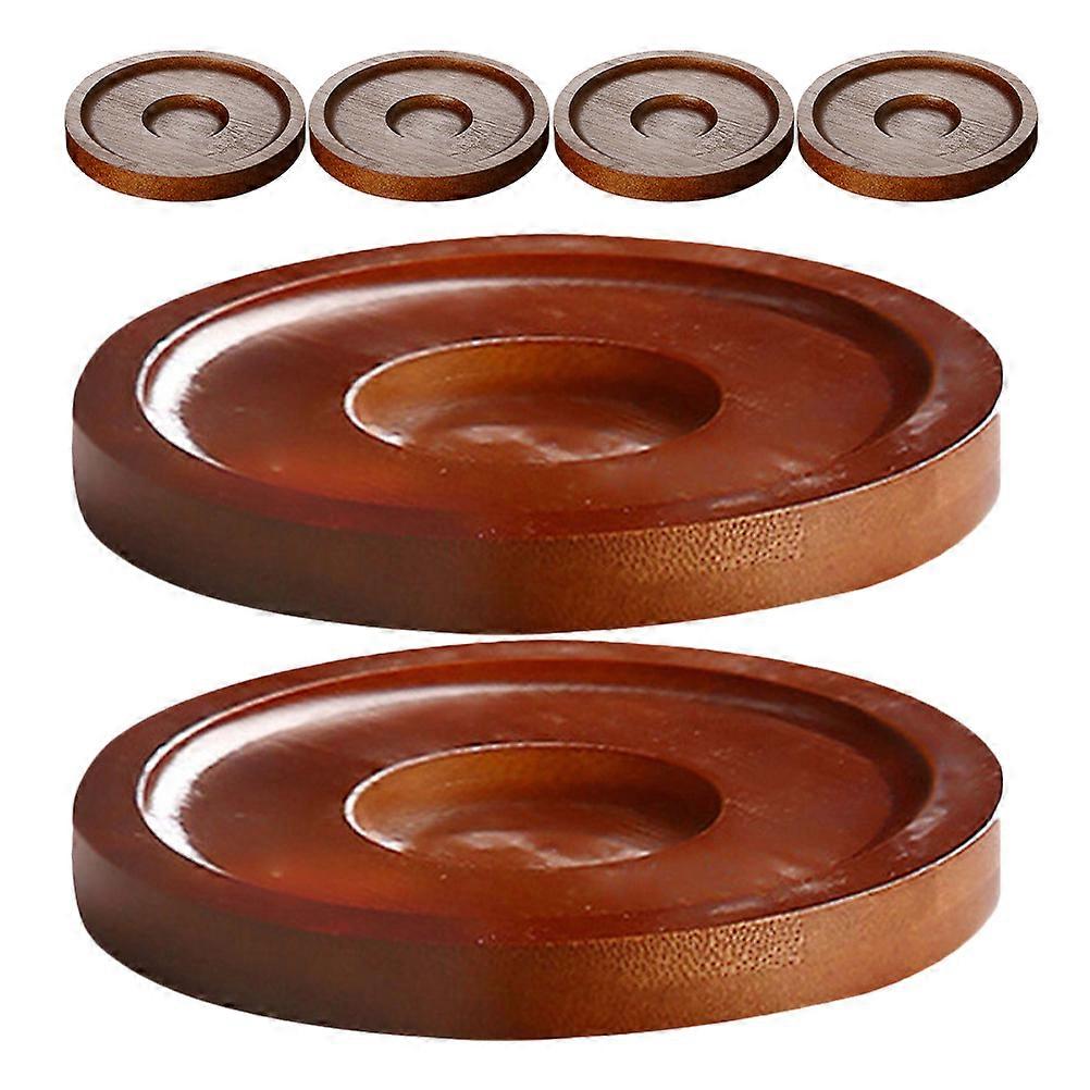 Rotatable Wood Coasters for Cup Protection Set 6Pcs for Drink Insulation