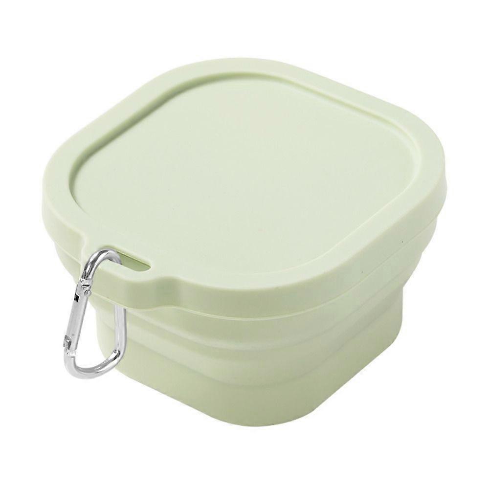 Bo?te �� d��jeuner pliable de grande capacit�� 400ml, bols de Camping portables en Silicone avec couvercle, fond antid��rapant, r��cipient de sto