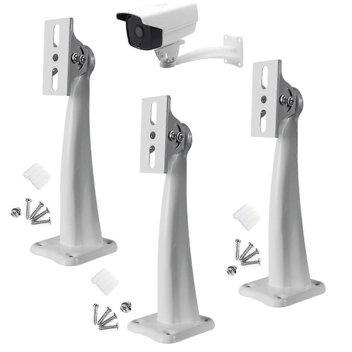 3Pack CCTV Camera Wall Mount Bracket, Adjustable Swivel Tilt Security Camera Mount for Indoor Outdoor Use