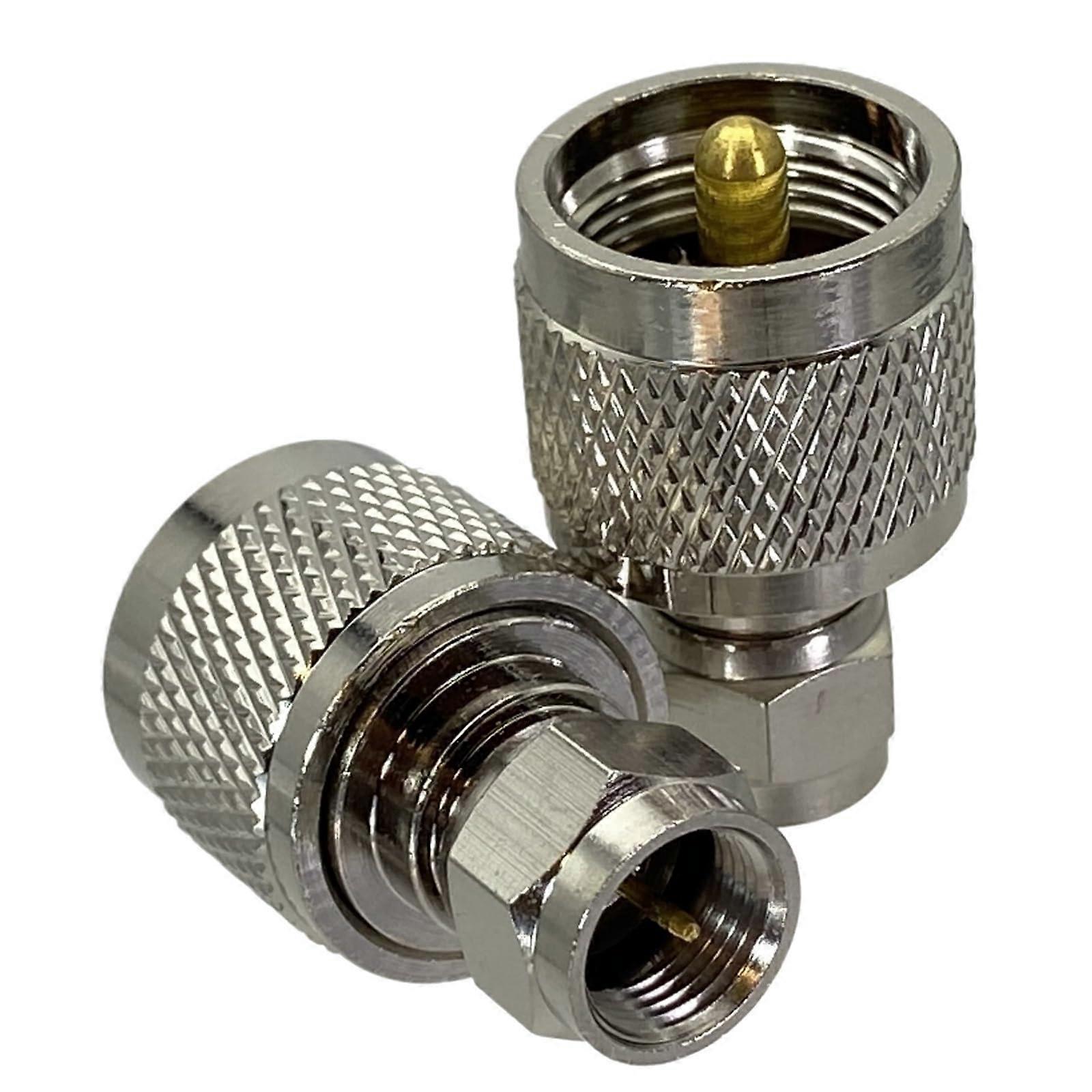 UHF to F Adapter PL259 SO239 RF Coaxial Connector Universal Compatibility Stable Signal Transfer