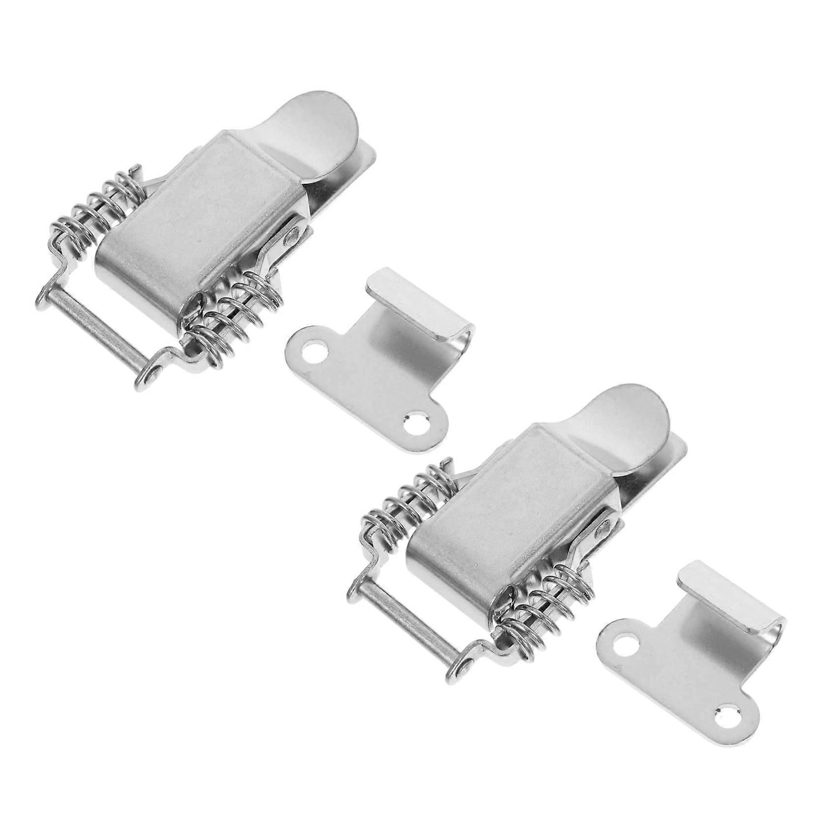 2 Pairs Stainless Steel Spring Toggle Latch for Toolbox Cabinet Suitcase Keyless Quick Access