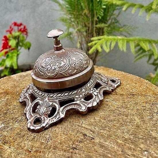 Engraved Brass Desk Bell Office Decor, Customizable