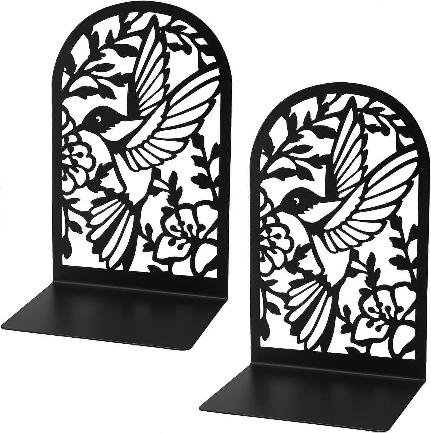 Metal bookends, black book wedges, scratch-resistant book clips