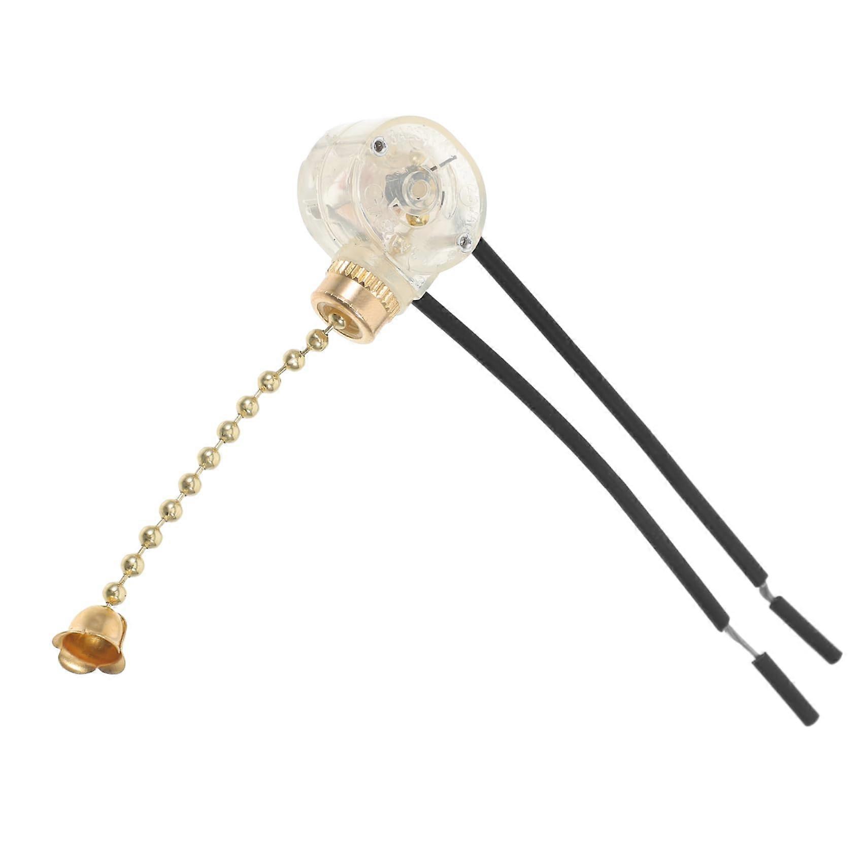 Ceiling Fan Light Fixture Pull Chain Switch with Dual On/Off Settings for Lamp Replacement