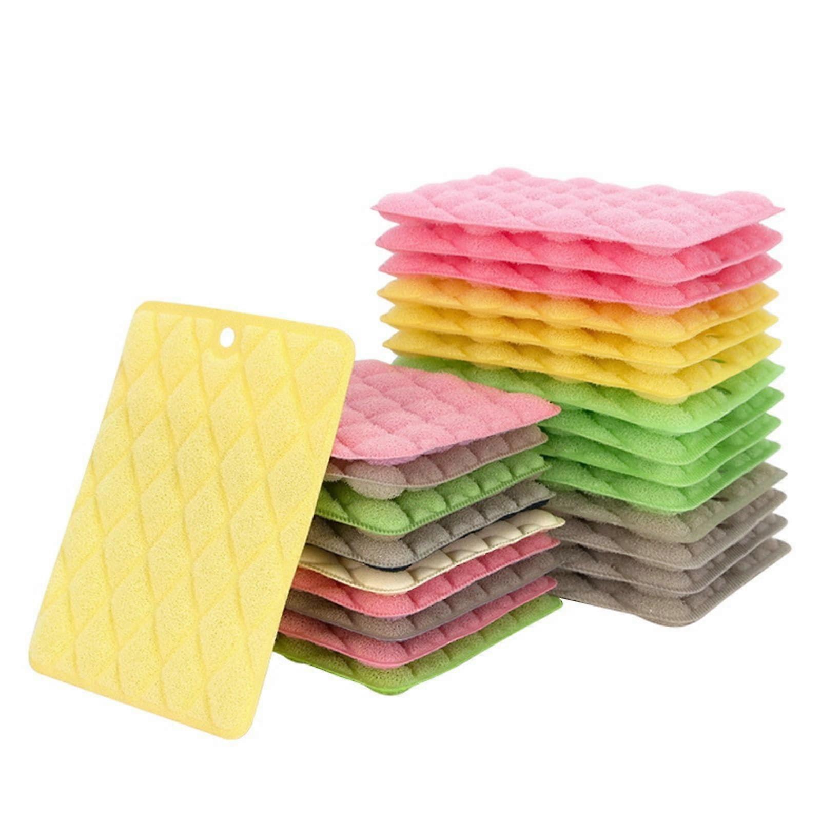 10 Pack Odor Dishwashing Sponge and Absorbent NonScratch Kitchen Cleaning Cloth
