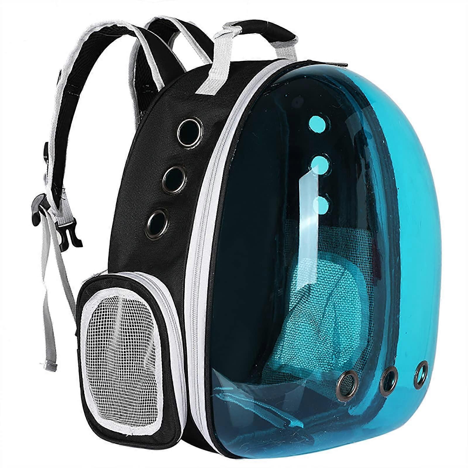 Cat Backpack Carrier with Space Capsule Window, Ventilated Hard Shell Pet Travel Backpack for Hiking M