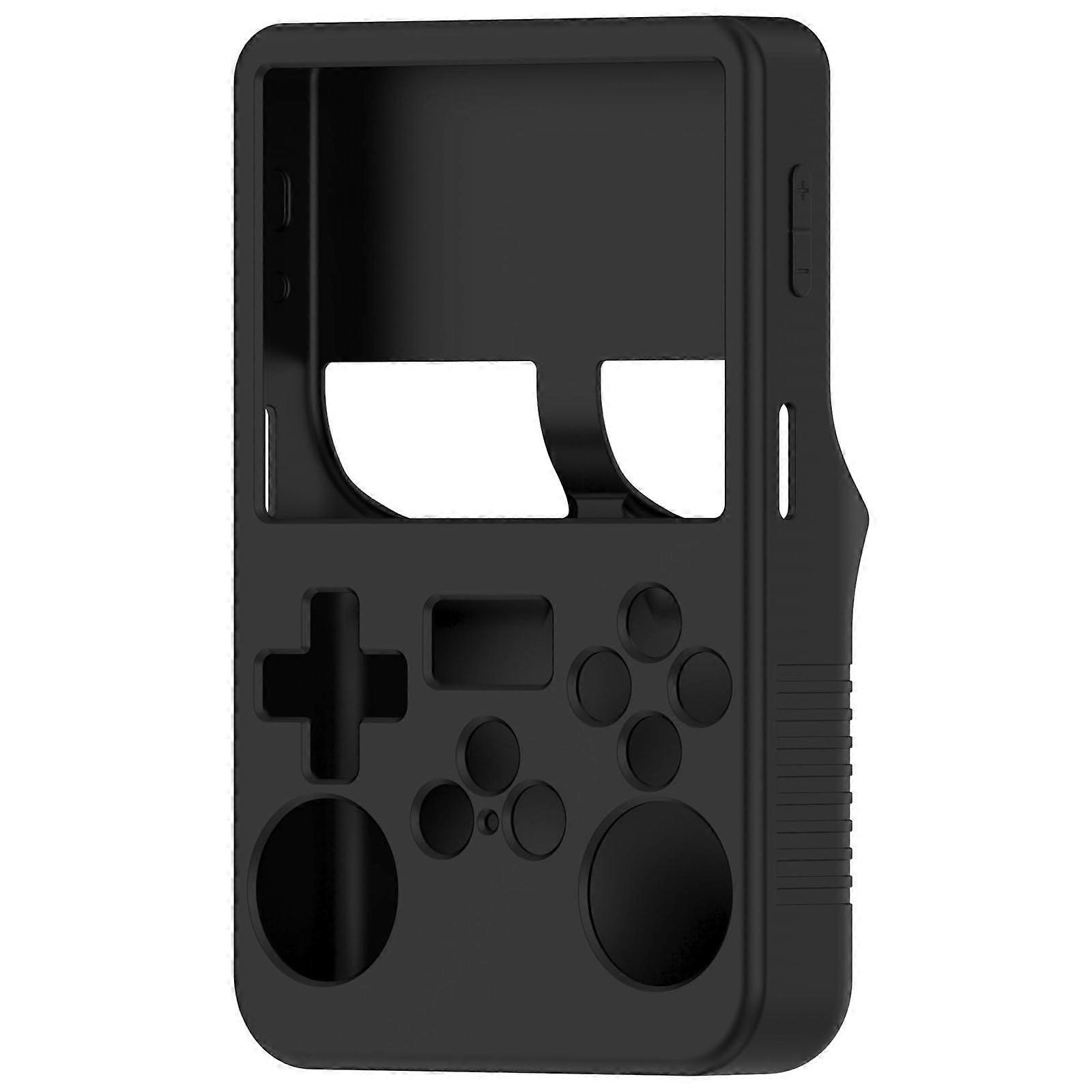 Silicone Protective Case for R36S Handheld Game Console Shockproof Dustproof AntiScratch Black