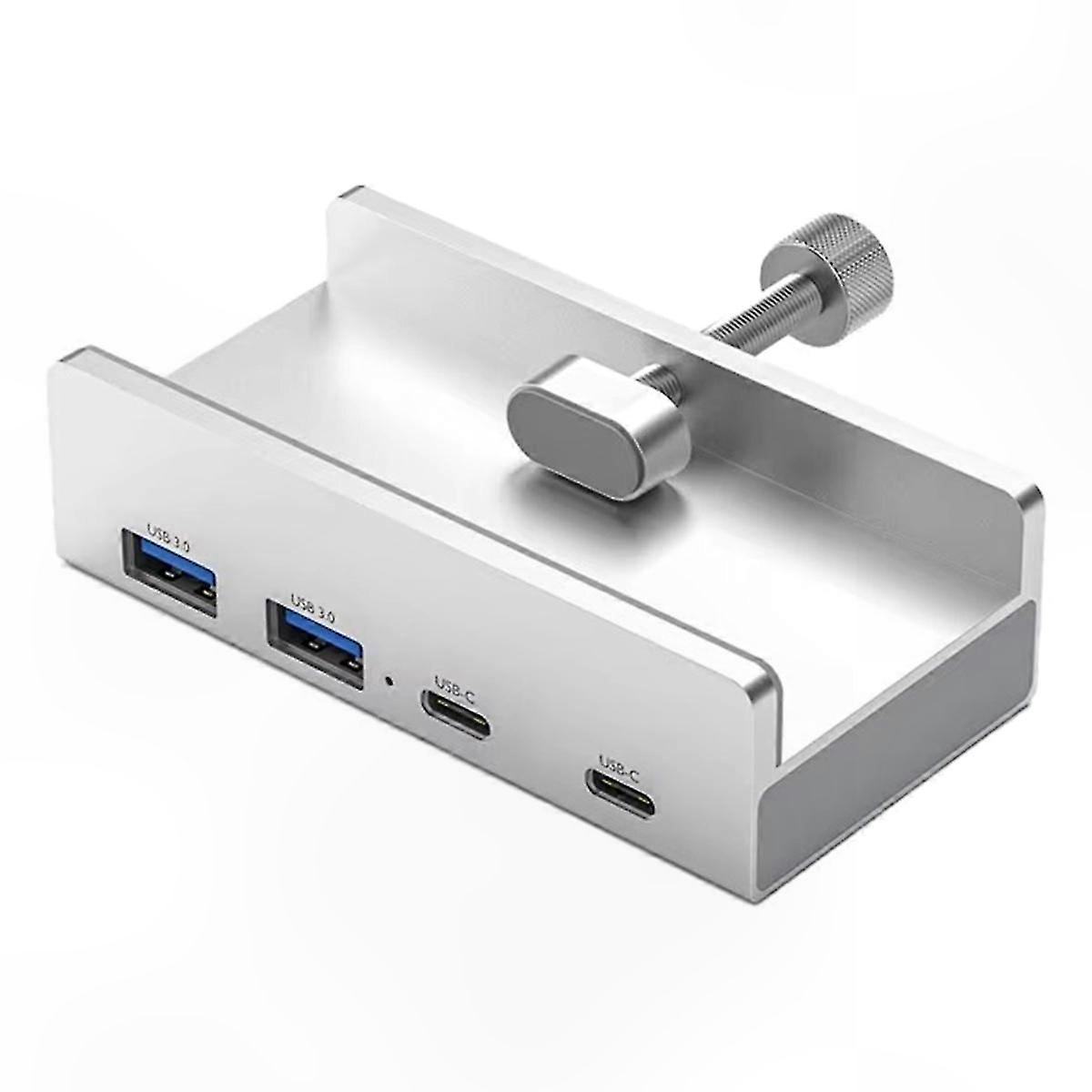 4-Port USB 3.2 Hub Adapter with Clip, Multi-Function Splitter Concentrator