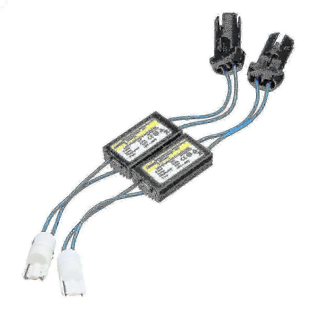 2X T10 w5w Canbus Decoder Resistor Problem Solver for LED Lights, Black One Size Only