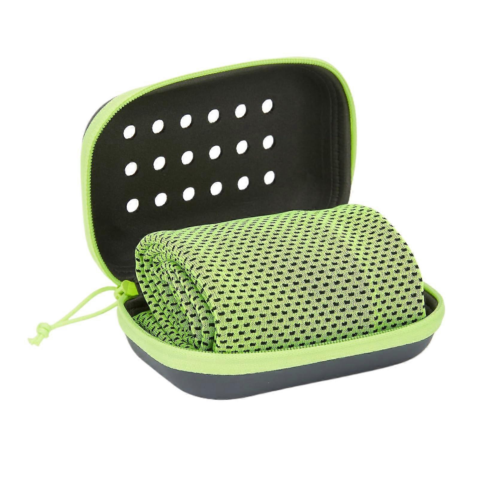 Cooling Towel for Running and Workout with Instant Cooling Effect and Portable Storage Box