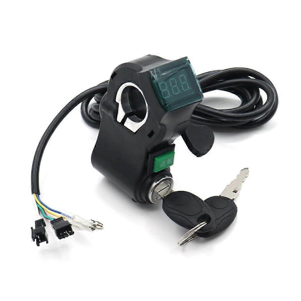 Electric Scooter Handlebar Lock with Battery Display and Cruise Control for Enhanced Security