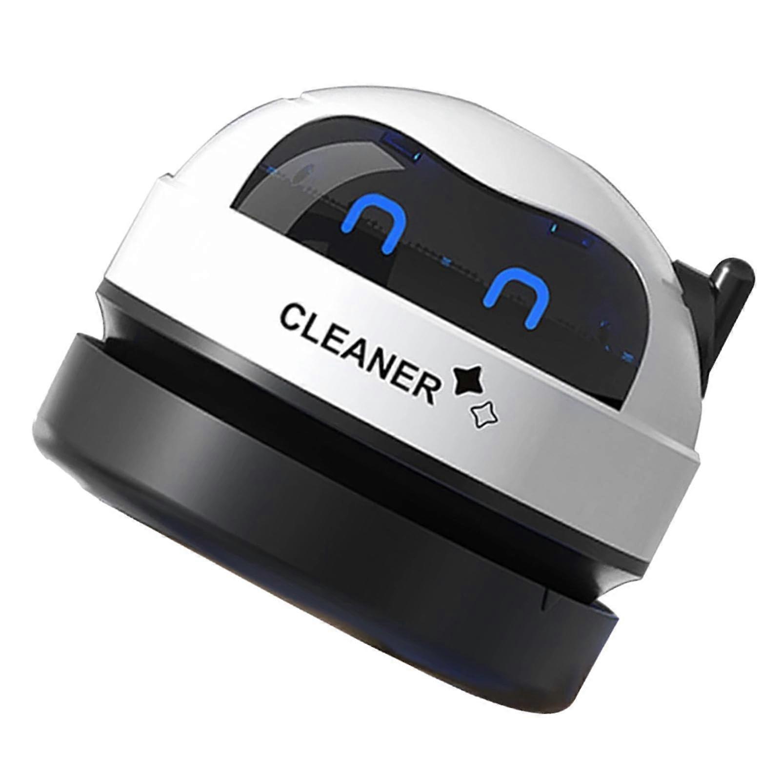 Desktop Vacuum Cleaner USB Rechargeable Table Dust Sweeper for Office and Keyboard, Compact Black