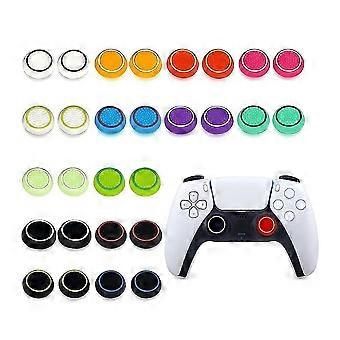 28PCS Silicone Controller Thumb Grips & Joystick Caps compatible PS4/PS5 Anti-Slip Anti-Scratch Full Protection Covers