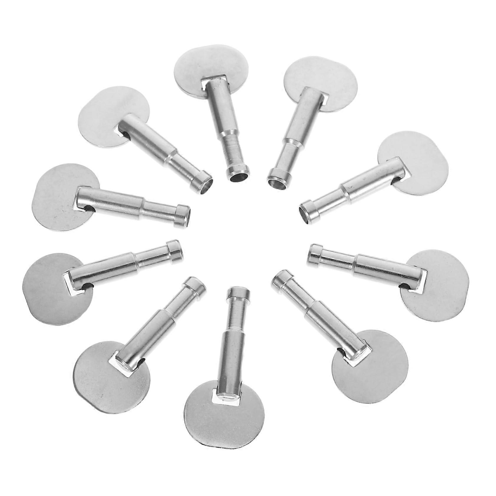 10pcs Music Box Winding Key Replacement Set, Silver Durable Metal Wind Up Keys for  Projects