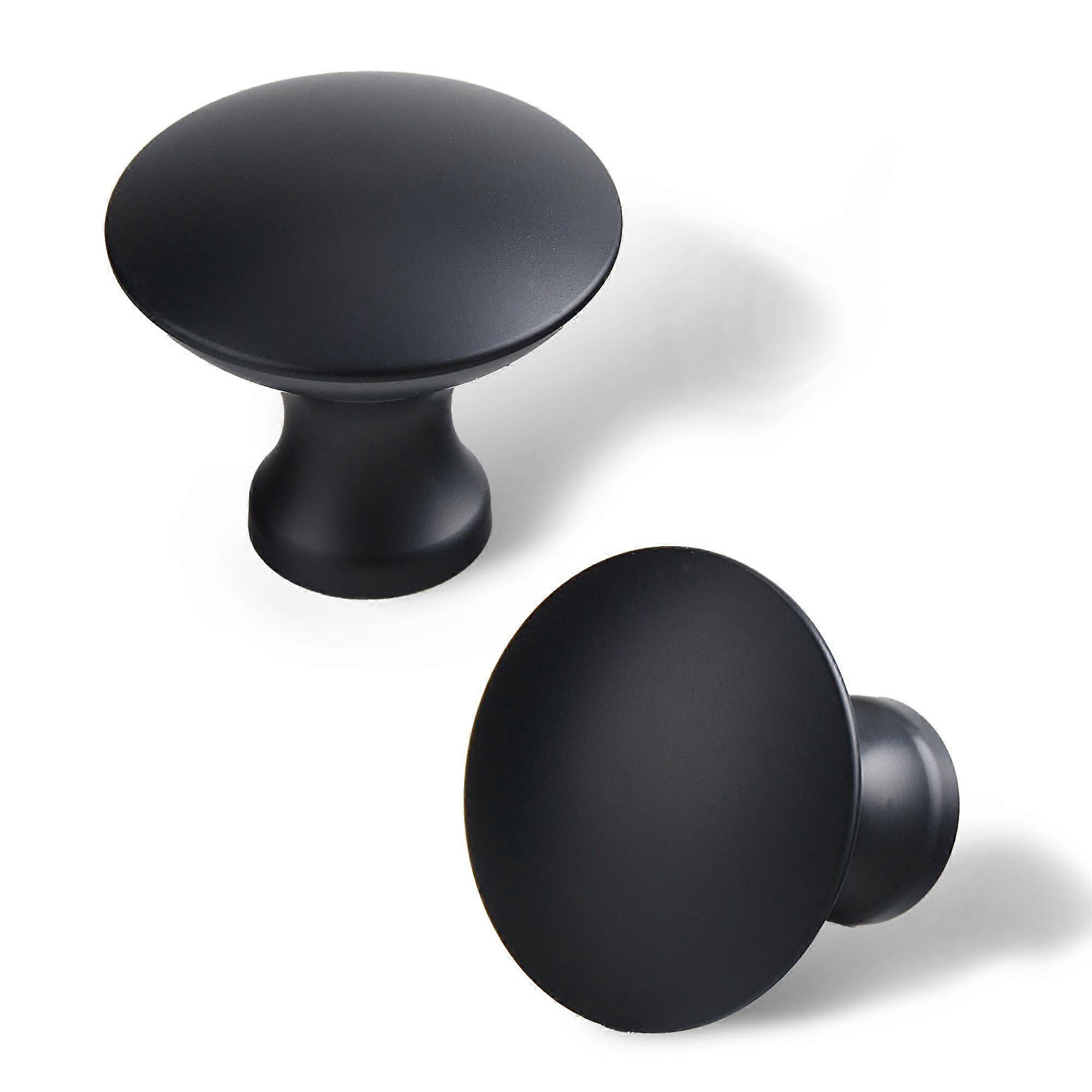 10 Pack Matte Black Cabinet Knobs, Durable Zinc Alloy Drawer Pulls for Kitchen and Bathroom