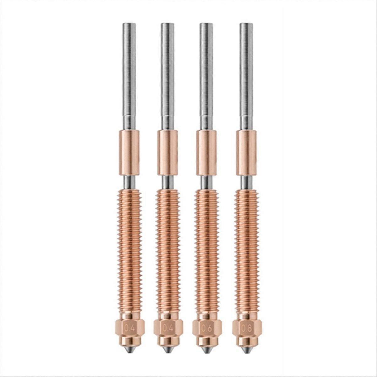 For K2 Plus Nozzles Replacement Kit,High Flow Nozzle for K2 Plus 3D Printer (0.4/0.6/0.8Mm 4Pcs)