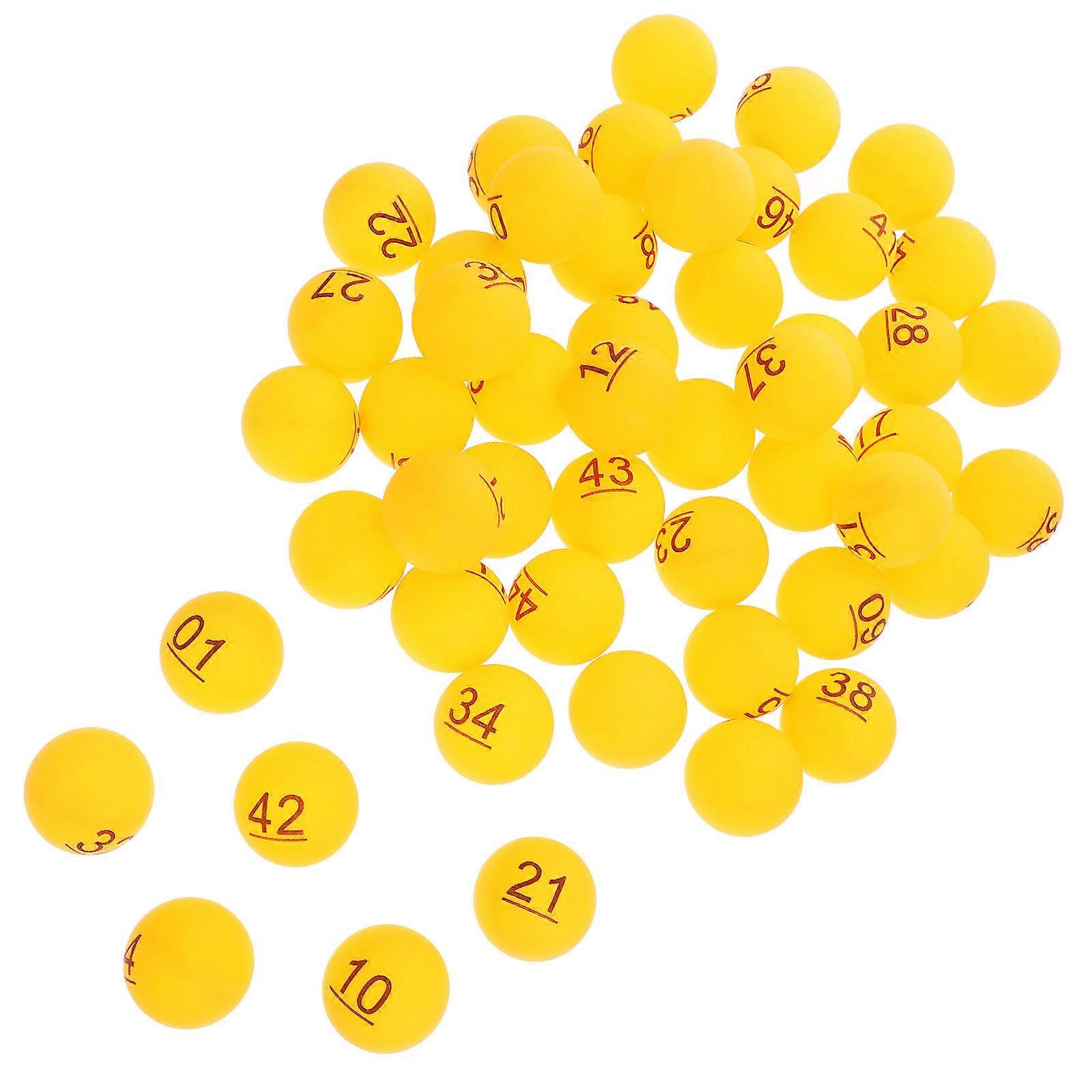 Plastic Table Tennis Ball in Orange for Training 50Pcs Numbered Mini Balls