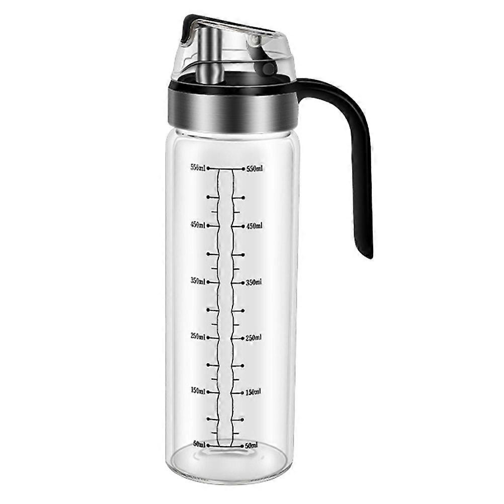 Automatic Opening Closing Kitchen Oil Bottle 2Pcs Transparent for Storage